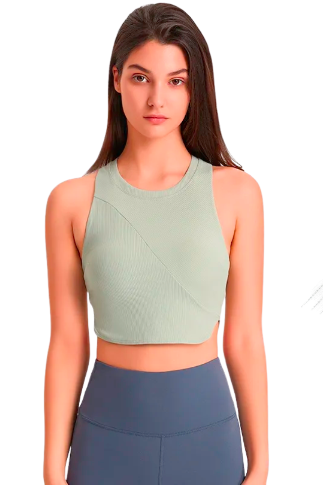 Athena Olive Green Crop Top – Osweetfitness Activewear