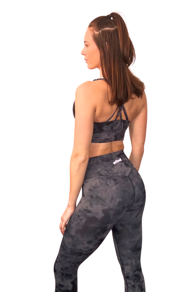 Imperial Graphite Marble Sports Bra